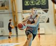 Kid playing basketball